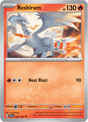 022/142 Reshiram – Stellar Crown – SCR