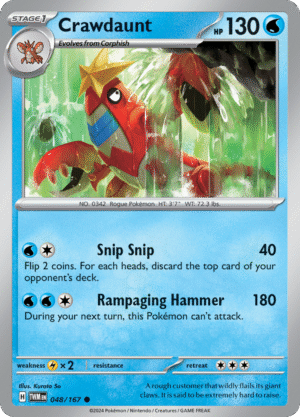 048/167 Crawdaunt - Twilight Masquerade - TWM