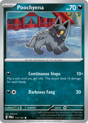 113/167 Poochyena - Twilight Masquerade - TWM